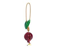 GMBYLBY Elegante colgante de fruta de granada en materiales de cuero suave accesorio para individualizado, Medium, Cuero, No es una piedra preciosa