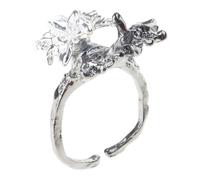 GMBYLBY Elegantes anillos giratorios de mando para mujer, ajustables para aliviar la ansiedad con diseños de girasoles y mariposas