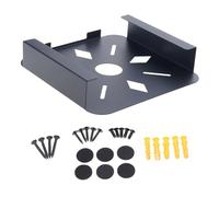 GMBYLBY Global Computer - Soporte de montaje pequeño para ordenador con ventilación reforzada, pared de acero suave, escritorio debajo de la mesa, instalación, plan de ahorro de espacio, triple método