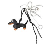 GMBYLBY Hermosos Arcos Llavero Pu Llavero Creativo Cadena De Coche Salchicha Perro Carreras Cortes Adornos Lugar Adornos Encanto Para Bows Cortes De Carro Saucis