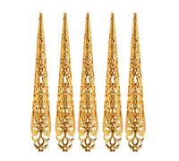 GMBYLBY Juego de 5 anillos de uñas de estilo antiguo, estilo antiguo, anillo de dedo articulado, punta para protección, accesorio de danza del vientre, anillo de garra para puntas de uñas, como se