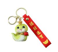GMBYLBY Llavero de serpiente resistente portátil hecho de resina, accesorio de recuerdo de moda para el año de la serpiente para el día a día