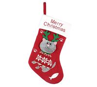 GMBYLBY Medias de Navidad para decoración de calcetines grandes de dibujos animados 3D para gatos