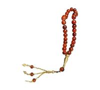 GMBYLBY Oración tradicional de cristal Tasbih de 33 cuentas para hombres y mujeres, cadena de mano para uso devocional, accesorios de adoración