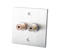 GMBYLBY Placa de Pared Tipo Banana de Calidad, chapada en Dios en Conectores de aleación de Aluminio, Conector Banana, Poste de unión, Placa de Pared, Sonido Envolvente, Kit de Conector electrónico,