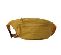 GMBYLBY Riñonera de pana, bolsa deportiva de viaje para niñas y mujeres, color sólido, bolsa cruzada con cinturón ajustable, Amarillo, Without pendant