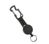GMBYLBY Soporte retráctil para insignias de alambre de acero, hebillas de cuerda de alambre, llavero de mosquetón, llavero para exteriores, llavero retráctil duradero para exteriores