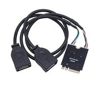 GMBYLBY Tarjeta USB llave A a doble puerto USB 2.0 interfaces tarjetas de expansión adaptador de cable cómodo de usar