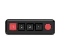 GMBYLBY Teclado mecánico pequeño de 4 teclas, programable, diseño de intercambio en caliente, doble puerto USB C con color