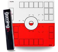 GMC Deluxe XL - Alfombrilla de Juego para 2 Jugadores, Color Rojo y Blanco, Compatible con Pokemon Trading Card Game Stadium Board Playmat para Entrenadores de Pokemon compatibles, Resistente al Agua