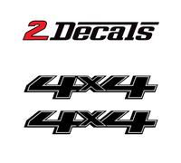 GMC Sierra 4x4 Truck Black Blackout Decals Bedside Replacement StickersSet of 2