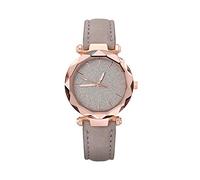 Gmdb800sc-1b - Reloj de cuarzo para mujer, esfera parpadeante, correa de piel, gris, talla única
