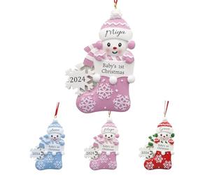GMDLSK 2024 Adornos de Navidad Personalizados, Mi Primera Navidad Bebé, Bola Navideña con Nombre, Decoracion Navideñas Personalizadas para Bebés Recién Nacidos
