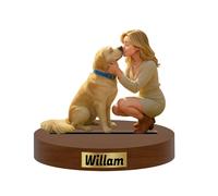 GMDLSK Figura Cartoon Personalizada con Foto - Decoración de Escritorio con Efecto 3D - Figura Acrílica Decorativa para Hogar y Oficina - Regalo Original para Parejas, Familias y Amantes de Mascotas