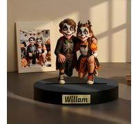 GMDLSK Figura Cartoon Personalizada con Foto - Decoración de Escritorio - Figura Acrílica Decorativa para Hogar y Oficina - Regalo Original para Parejas, Familias y Amantes de Mascotas