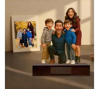 GMDLSK Figura Cartoon Personalizada con Foto - Decoración de Escritorio - Figura Acrílica Decorativa para Hogar y Oficina - Regalo Original para Parejas, Familias y Amantes de Mascotas