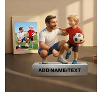 GMDLSK Figura Cartoon Personalizada con Foto - Decoración de Escritorio - Figura Acrílica Decorativa para Hogar y Oficina - Regalo Original para Parejas, Familias y Amantes de Mascotas