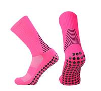 GMDNS Calcetines Hasta La Pantorrilla Para Hombre Patrón Circular Silicona Antideslizante Fútbol Calcetines Hombres Mujeres Entrenamiento Partido Deportes Grip Soccersocks Rosa