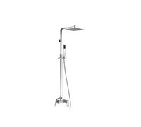 GME Quadra Grifo monomando de pared para ducha con formas cuadradas en acabado cromado 3013 - Cromo / Latón / GME
