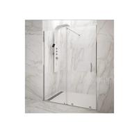 GME VITRO Mampara frontal 1 puerta corredera y 1 hoja fija de 95 a 180 cm de ancho - 130 a 135 cm / Con perfil compensación 1.5 / Con barra