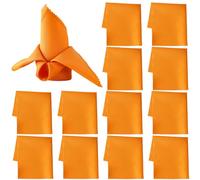 GmeDhc 12 servilletas de tela naranja, 48 x 48 cm, servilletas de tela, para hotel, almuerzo, restaurante, Navidad, bodas, eventos y fiestas