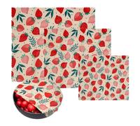 GmeDhc 3 Piezas Papel Encerado, Envoltorio Cera De Abeja, Papel Encerado para Alimentos, Sándwich,Queso,Frutas etc.Reutilizable Envolver, Lavables（S/M/L 3 tamaños）
