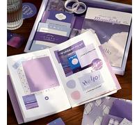 GmeDhc 350 Piezas Scrapbooking Materiales Kit, Stickers Bullet Journal, DIY Diario Scrapbook con Stickers Aesthetic, para Niños Adolescentes y Niñas Regalos