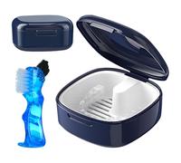 GmeDhc Caja Aparato Dental con Filtrar, Caja Ferula Dental con Postiza Cepillo Limpiador, Funda Aparato Dental Ortodoncia, Contenedor por Alineadores Dentale