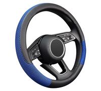 GmeDhc Funda de Volante Universal 37-39 cm, Transpirable y Absorbe Sudor, Protege Volante, Cubre Volante Coche, Azul