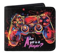 GmeDhc Monedero para niños, cartera para niños y adolescentes, cartera plegable para niños de PU, cartera genial para adolescentes, Gaming D, 11.5 x 9.5 x2 cm, Moderno