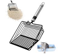 GmeDhc Pala para Gatos, Recogedor de Arena para Gatos, Cuchara de Arena para Gatos, Metal Fuerte Cuchara para Animales para Mascotas Agarre Duradero Tamizar Mascota Gatito Canino Pala para