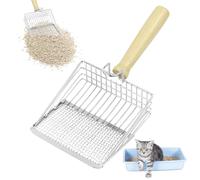 GmeDhc Pala para Gatos, Recogedor de Arena para Gatos, Cuchara de Arena para Gatos, Metal Fuerte Cuchara para Animales para Mascotas Agarre Duradero Tamizar Mascota Gatito Canino Pala para