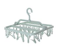 GmeDhc Tendederos Plegables, Tendedero Colgante con 32 Pinzas, Tenderetes de Ropa Interior Exterior, Colgador de Ropa de Plastico, para Calcetines, Ropa Interior, Ropa de Bebé