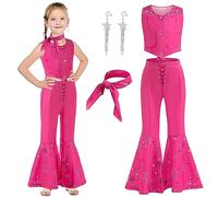GMEDJVE Girls vaquero Film Heroes interpreta a rosa vaquero Kids Western Clothing Birthday Party stage 3-12Y