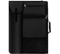 GMGQJST Bolsa para portafolio artístico Portafolio de Arte de 45 x 61 cm con Mochila y Bolso de Mano, tamaño Mediano.(Black)