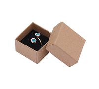 GMGQJST Caja Anillo Caja de Anillo de 4x4x3cm, 24 Uds., Pendientes de Kraft/Cajas de Regalo for Colgantes, Organizador de joyería de Calidad, Embalaje de Papel de exhibición, Esponja Negra