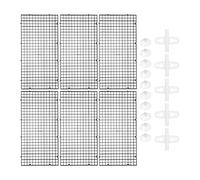 GMGQJST Divisor Distribuidor para Pecera Juego de 6 separadores de Rejilla for Acuario, Color Negro, for Mascotas, Bandeja Inferior.