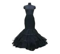 GMGQJST Enaguas para Vestidos Enagua de Cola de pez for Mujer, Falda de Trompeta y Crinolina for Vestido de Novia de Sirena(Black)