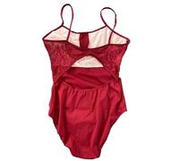 GMGQJST Maillot Ballet Mujer Leotardo de ballet for mujer, elegante mono de baile for adultos, ropa de práctica diaria de ballet y yoga, leotardo de encaje(Wine red,S)