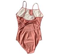 GMGQJST Maillot Ballet Mujer Leotardo de ballet for mujer, elegante mono de baile for adultos, ropa de práctica diaria de ballet y yoga, leotardo de encaje(Taro powder,M)