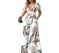 GMGQJST Mono Sin Mangas Mono de pierna ancha con escote en V y cintura alta, diseño ajustado que muestra una figura perfecta(WHITE,M)