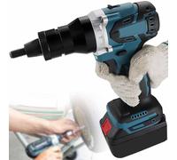 GmhXylophyte Juego De Pistolas para Tuercas De Remache EléCtricas InaláMbricas - Remachadora Automatica Pistola, para Tuercas M3 M4 M5 M6 M8 M10 M12, LáMparas Led