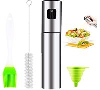 Gmiigu Inyectores de combustible, inyectores de toberas de acero inoxidable, botellas de aceite de oliva multifuncional, inyectores de combustible de cocina con cepillos y embudos de bandeja