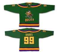 Gmjay Adam Banks # 99 Mighty Ducks Hockey sobre Hielo Película Hockey Jersey S-XXXL,XXXL