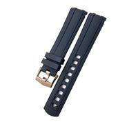 GMJGCIRVC 20 mm de 21 mm NUEVA BANDA DE RELAJ DE ROBA DE SILICONA FLUIANO PARA OMEGA DIVER 300 NEGRO AZUL SEA STAP STRAP