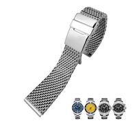 GMJGCIRVC 316L Stainless Steel 22mm 24mm Watch Band Fit for Breitling Superocean Heritage Solid Metal Bracelets Mesh Woven Strap