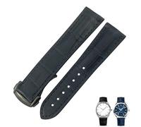 GMJGCIRVC Banda de reloj de cuero cocodrilo apto para Omega de Ville Constellation 18 mm 19 mm 20 mm 21 mm 22 mm Correa de piel de cocodrilo real