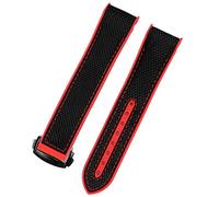 GMJGCIRVC Banda de reloj de goma de nylon para Omega Men despliegue Strap Strap Watch Story Silicone Watch Cadena de pulsera