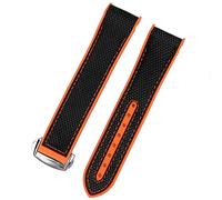 GMJGCIRVC Banda de reloj de goma de nylon para Omega Men despliegue Strap Strap Watch Story Silicone Watch Cadena de pulsera