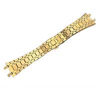 GMJGCIRVC Black gold silver watchband 21mm 26mm Men women Stainless Steel Watch Band Bracelet For AP ROYAL OAK strap folding buckle